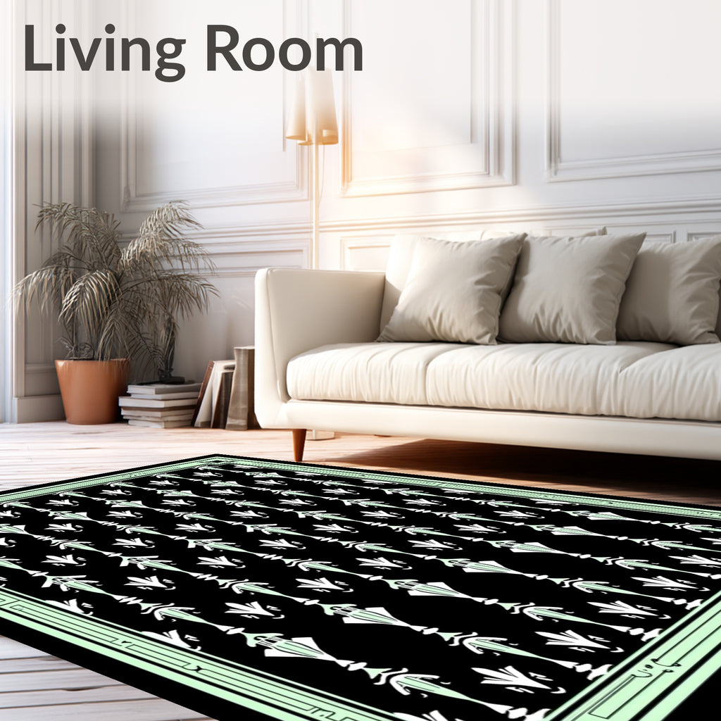 Art Deco Symmetry Repeating Pattern Rug