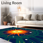 Cosmic Sun Radiant Burst Pattern Rug