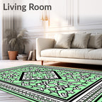 Intricate Geometric Floral Pattern Rug