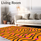 Wild Heart Stripe Pattern Rug