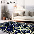 Nautical Anchor Geometric Pattern Rug