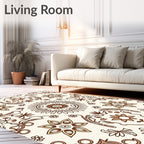 Vintage Floral Scrollwork Design Rug