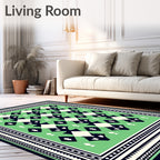 Geometric Diamond Pattern Rug
