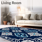 Classic Floral Inlay Pattern Rug
