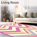 Pastel Chevron Pattern Modern Design Rug