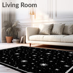 Night Sky Star Pattern Rug
