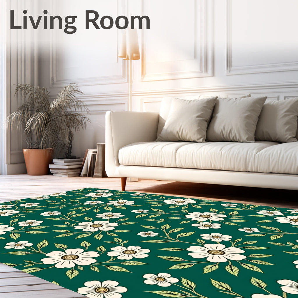 Elegant Floral Vine Pattern Rug