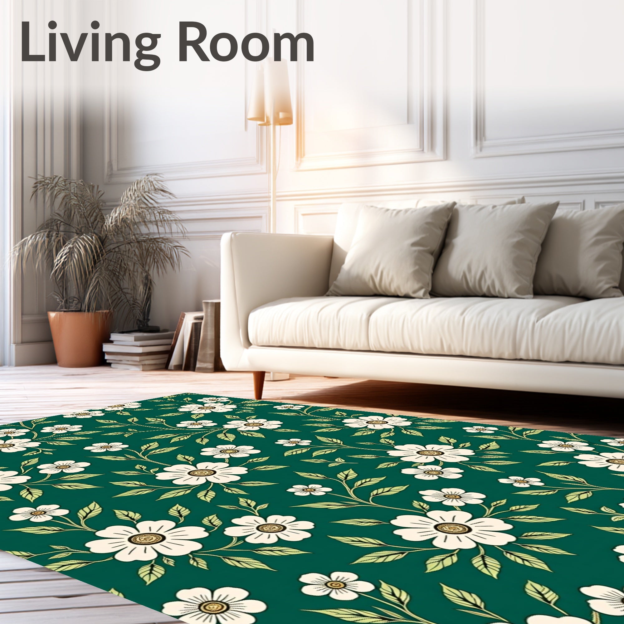 Elegant Floral Vine Pattern Rug