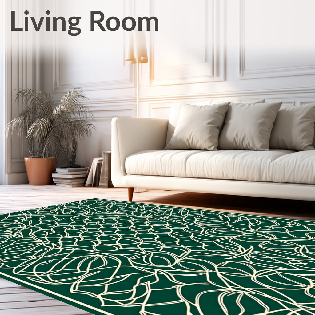 Intricate Floral Scrollwork Pattern Rug