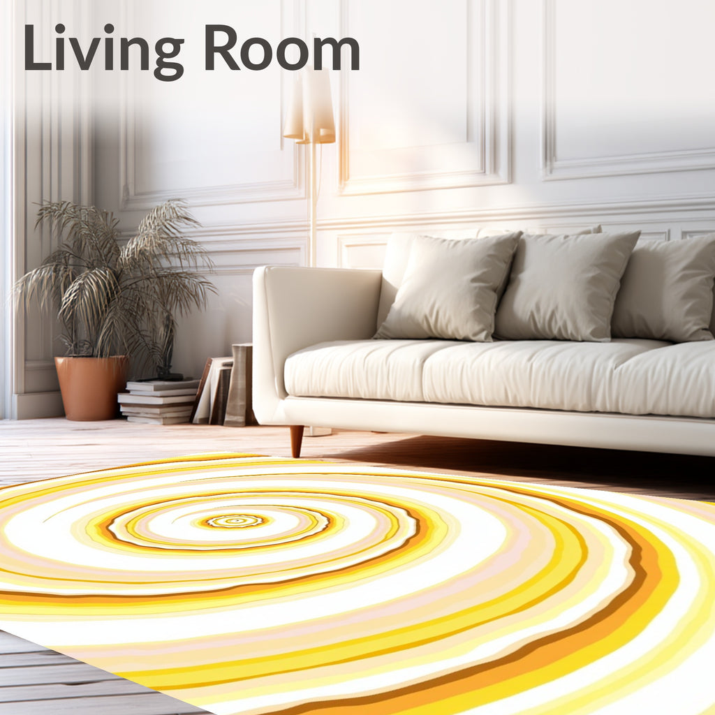 Golden Spiral Abstract Waves Rug