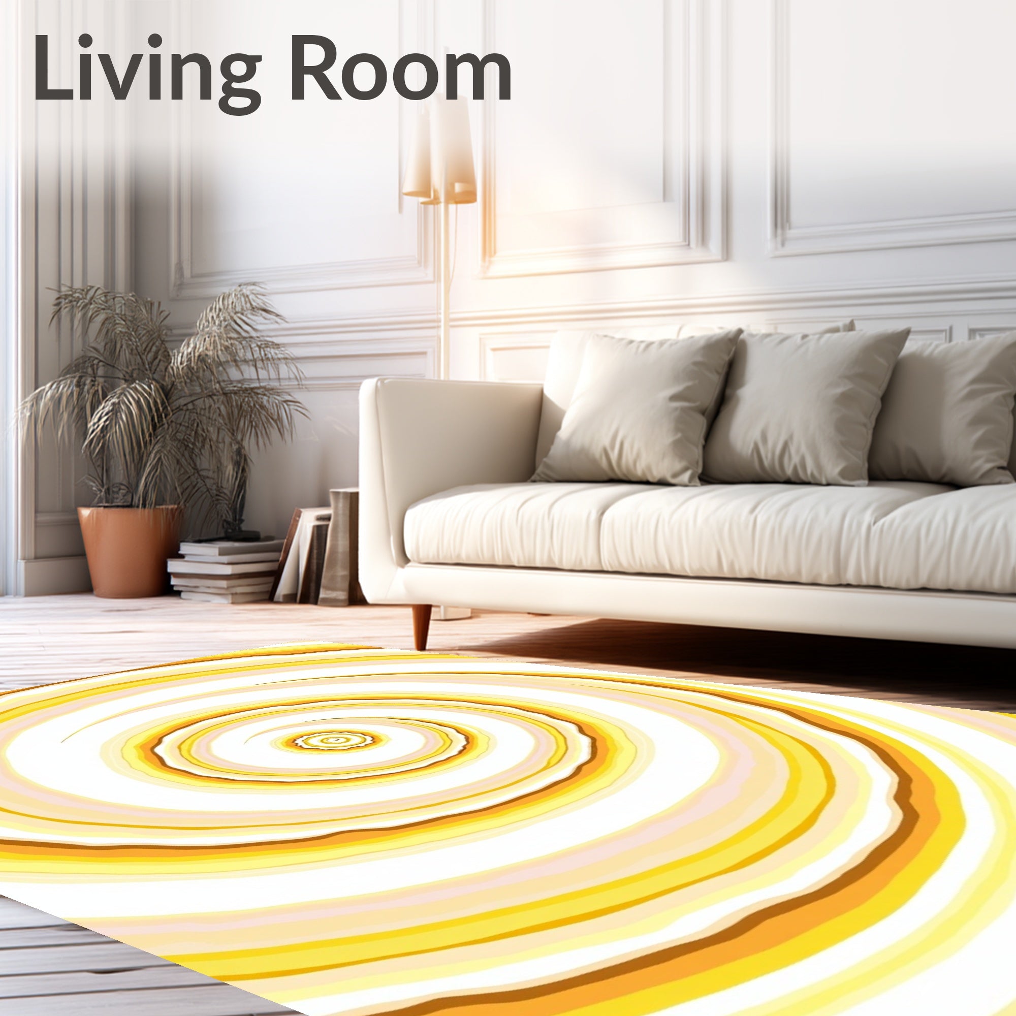 Golden Spiral Abstract Waves Rug