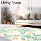Ethereal Swirls Starbursts Design Rug