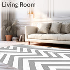 Geometric Zigzag Chevron Design Rug