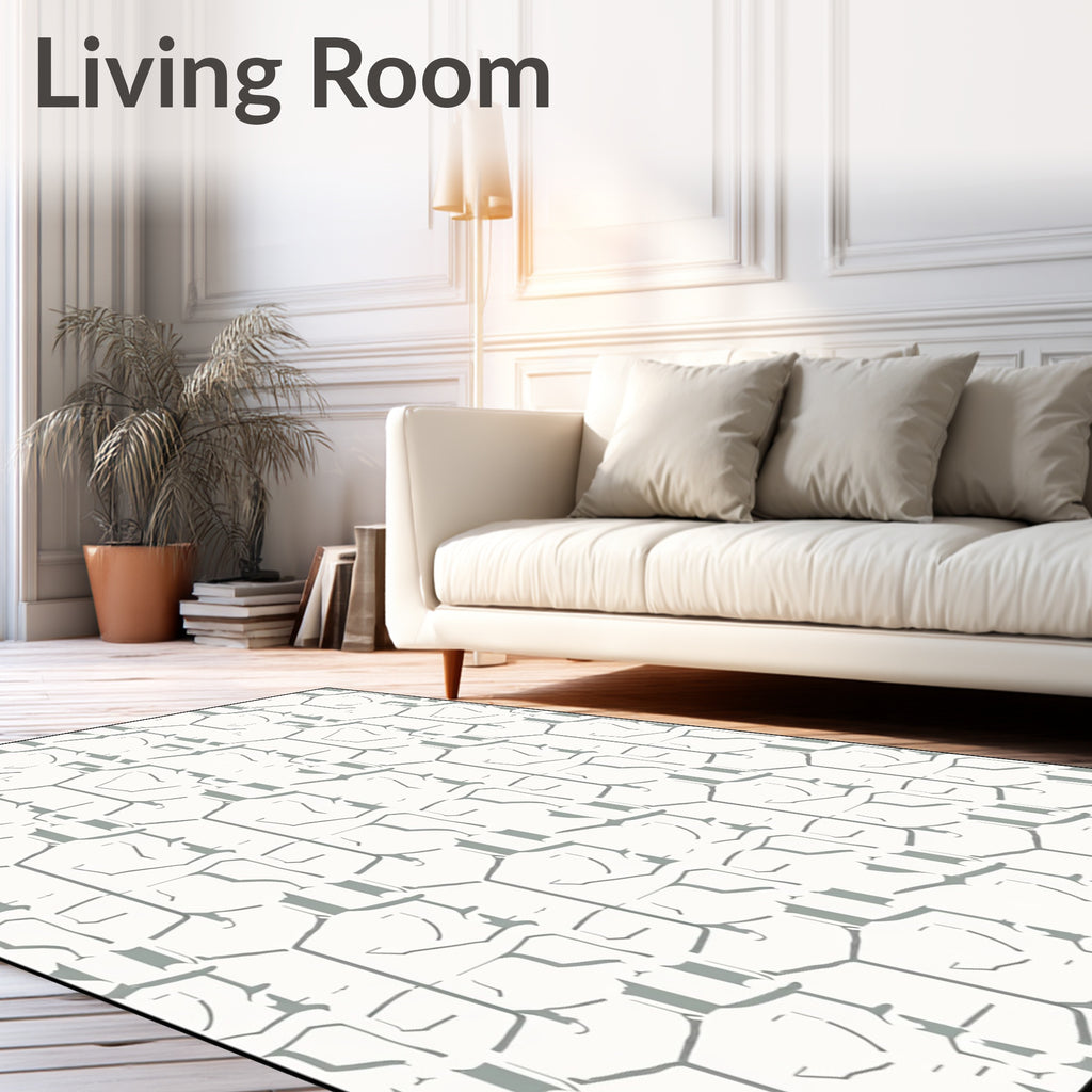 Abstract Geometric Irregular Stripes Rug