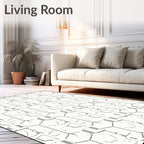 Abstract Geometric Irregular Stripes Rug