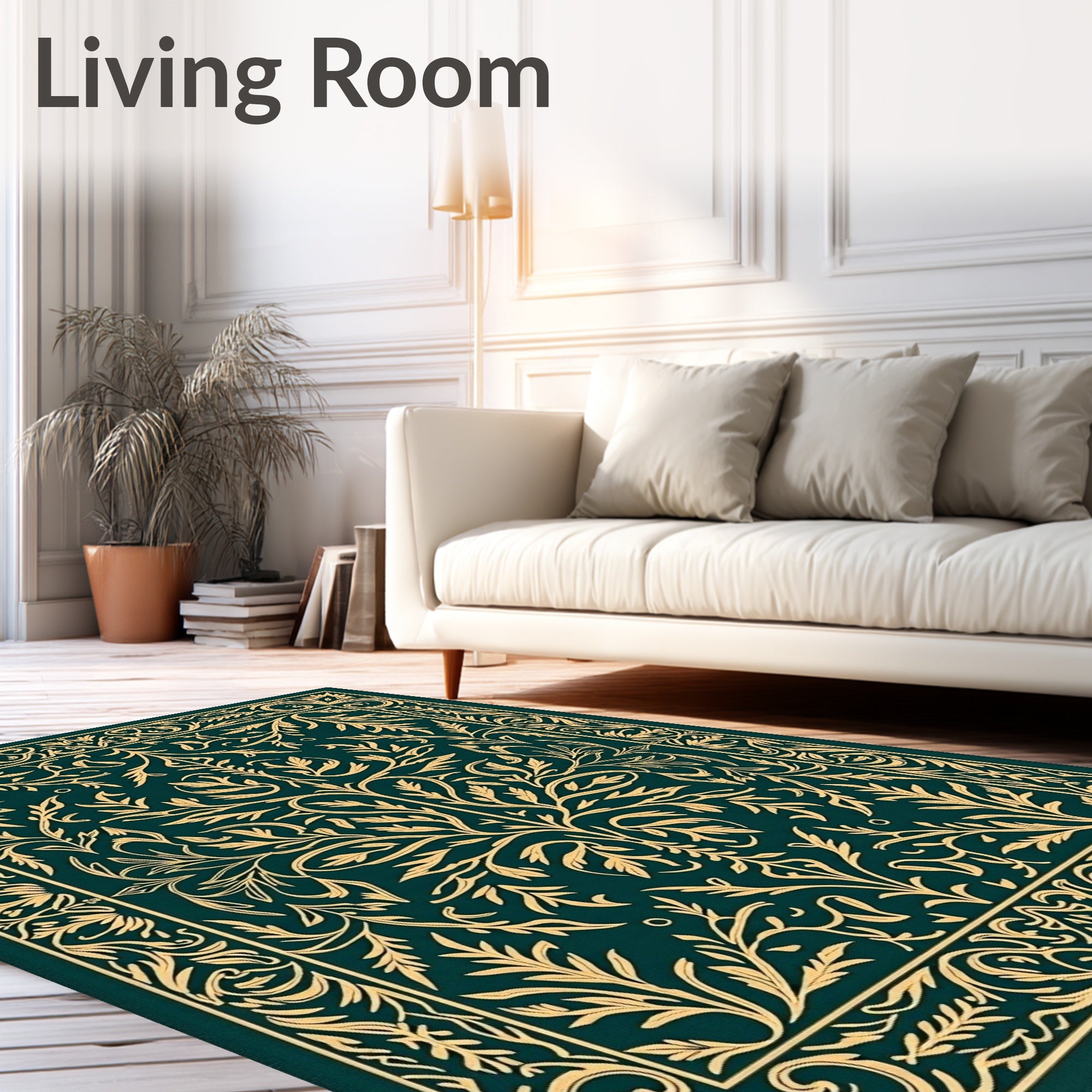 Grand Ornate Floral Botanical Pattern Rug