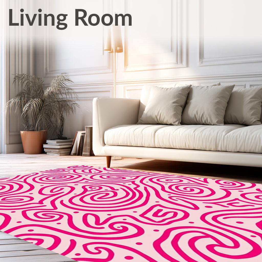 Vibrant Swirls Abstract Pattern Rug