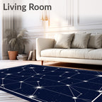 Celestial Constellation Starry Night Rug