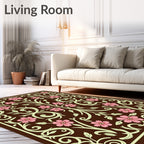 Floral Vine Classic Brown Rug
