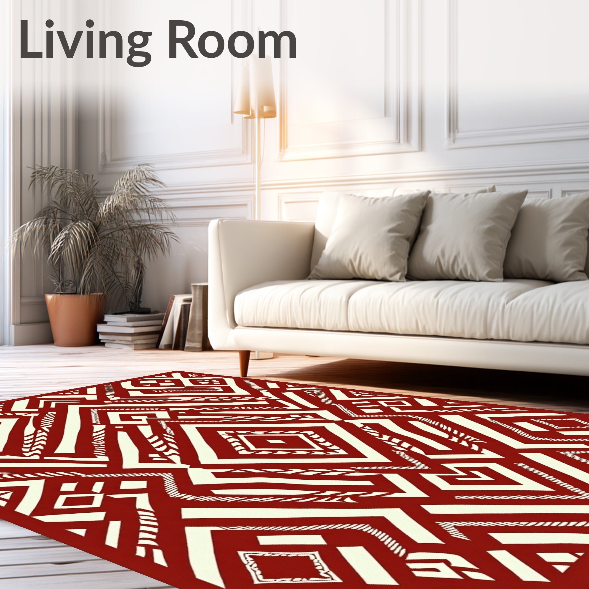 Bold Geometric Tribal Pattern Rug