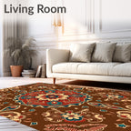 Ornate Floral Medallion Pattern Rug