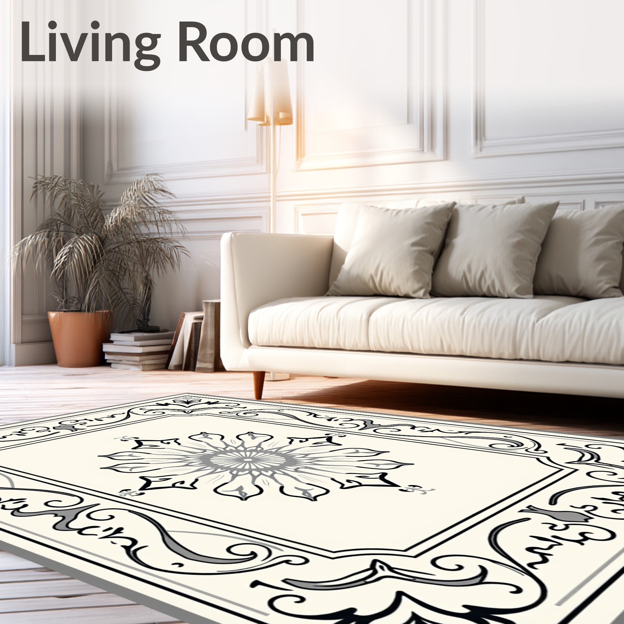 Ornate Floral Symmetry Rug
