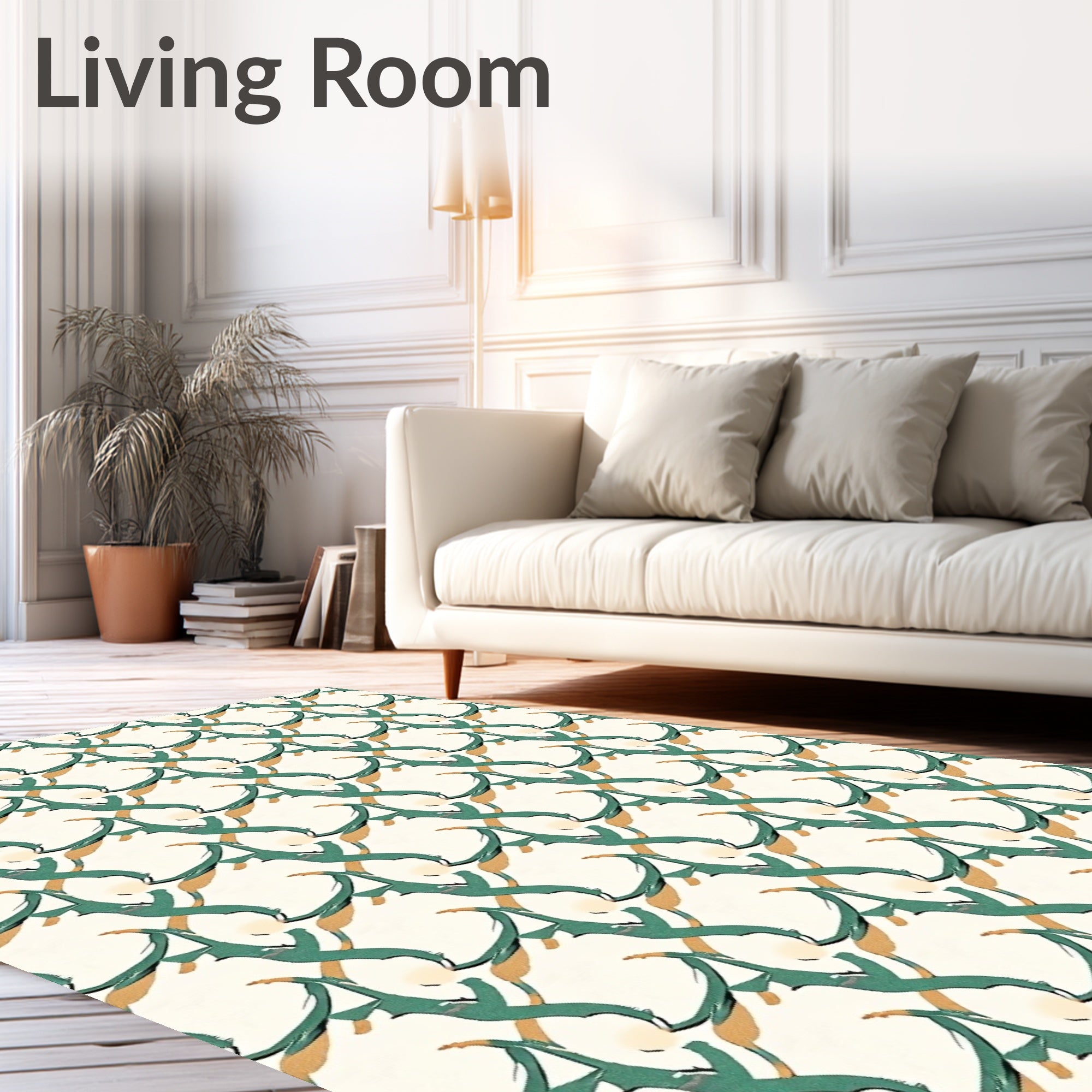 Abstract Interlocking Pattern Rug