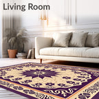 Elegant Mandala Flower Geometric Pattern Rug