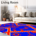Bold Geometric Aztec Pattern Rug