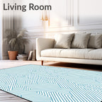 Abstract Geometric Stripe Pattern Rug
