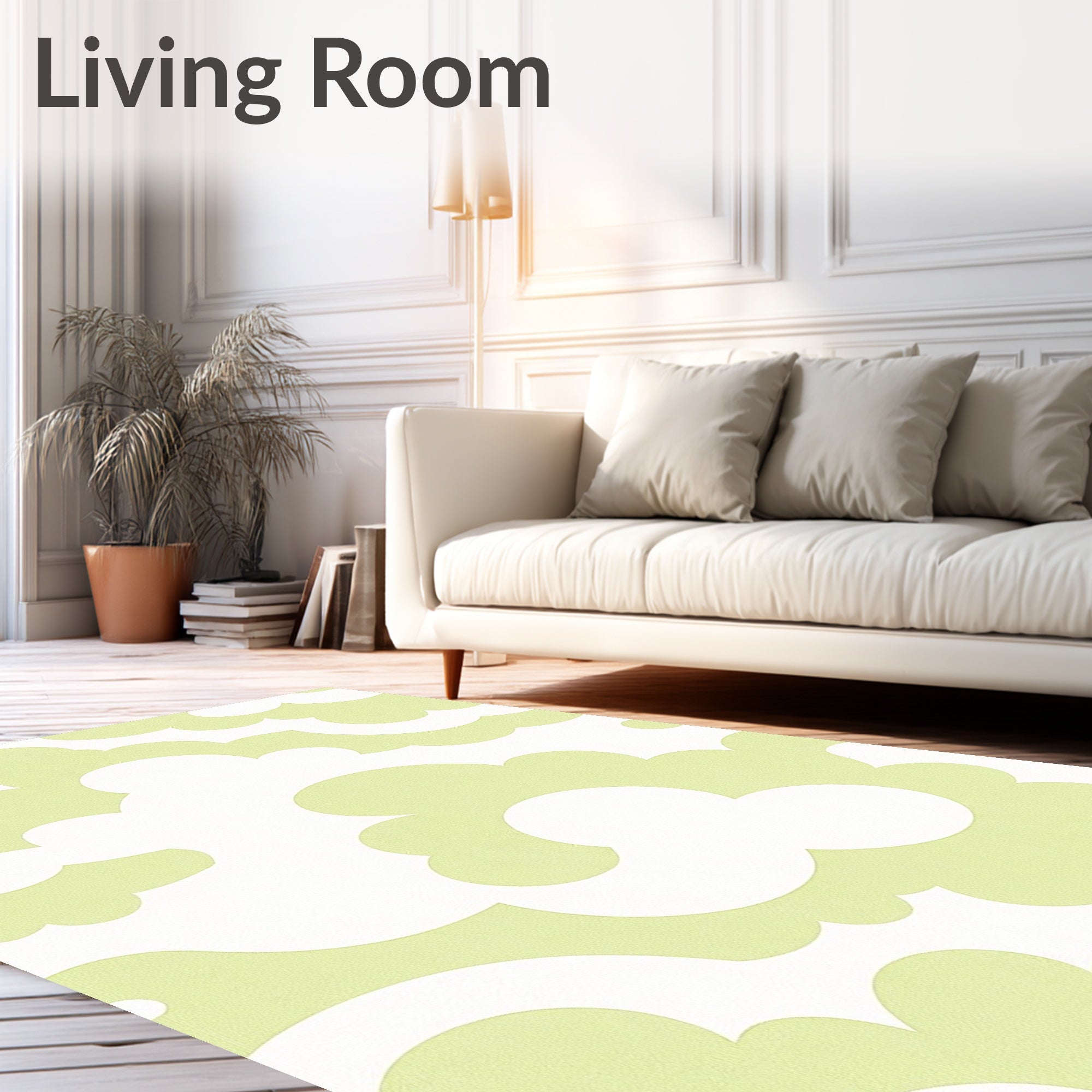 Soft Cloud Shape Pattern Rug