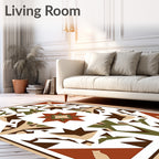 Abstract Geometric Earth Tones Rug