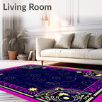 Cosmic Swirls With Celestial Accents Rug