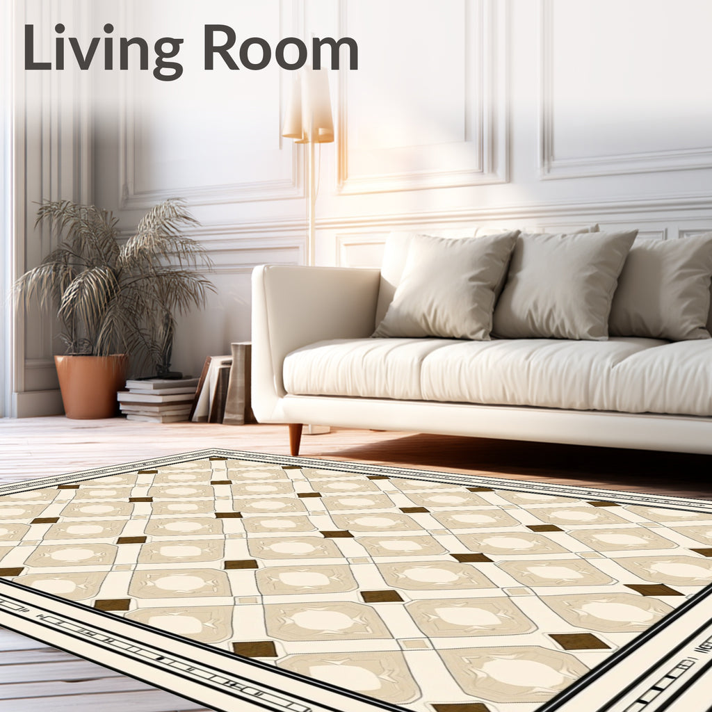 Geometric Diamond Patterned Rug