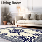 Intricate Floral And Starburst Medallion Rug