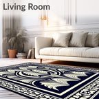Art Deco Style Floral Pattern Rug