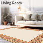 Art Nouveau Floral Border Design Rug
