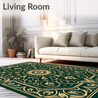 Ornate Floral Mandala Design Rug