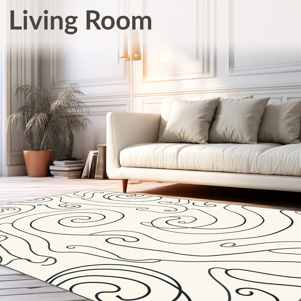 Whimsical Swirl Pattern Rug