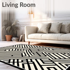 Bold Abstract Geometric Stripe Rug