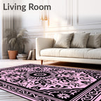 Intricate Floral Mandala Design Rug