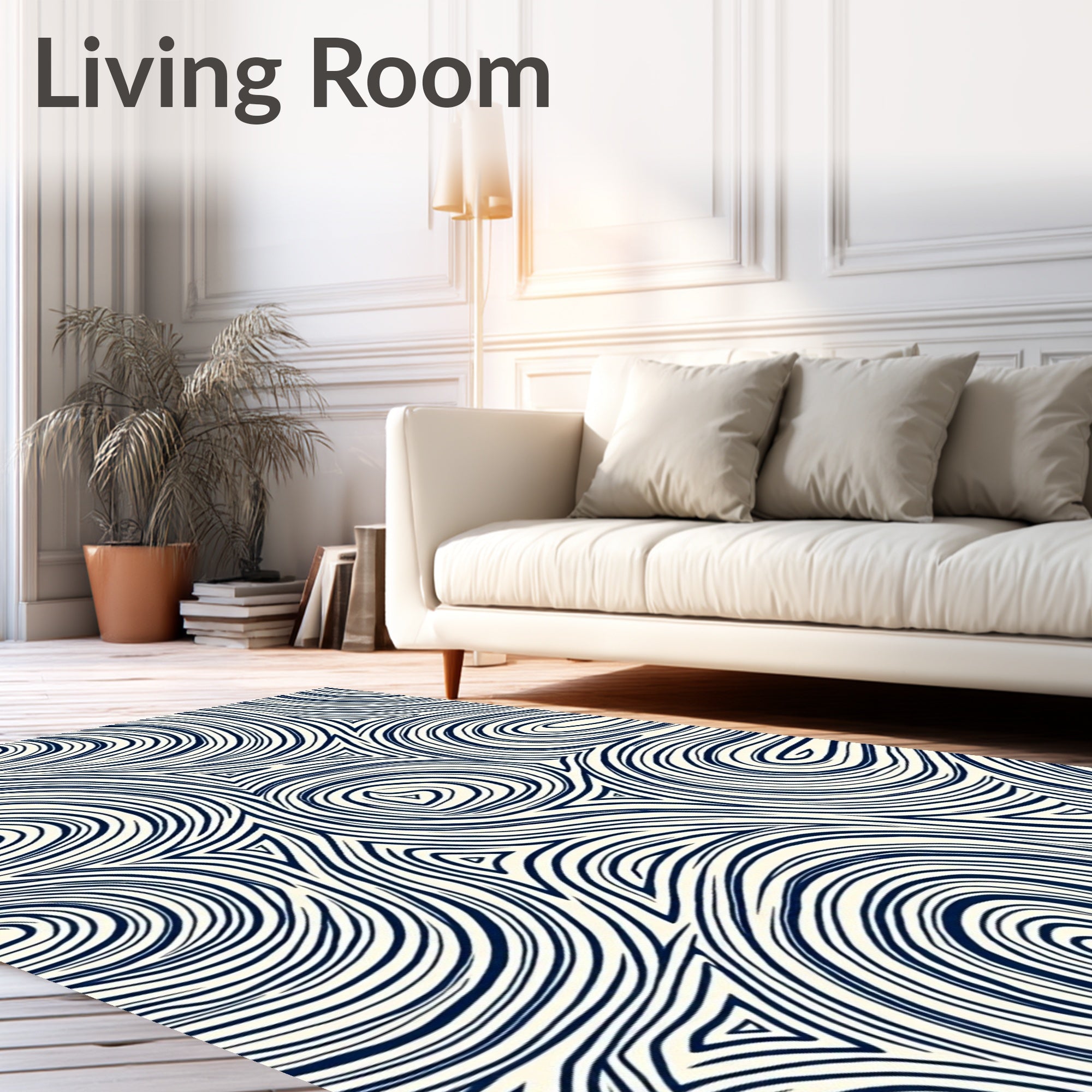 Abstract Woven Lines Pattern Rug