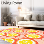 Fresh Citrus Slice Pattern Rug