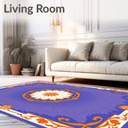 Ornate Floral Sunburst Purple Rug