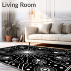 Celestial Sun Starburst Floral Rug