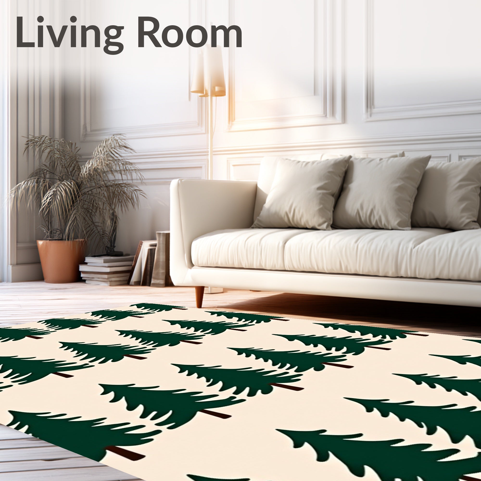 Evergreen Forest Repeat Trees Rug