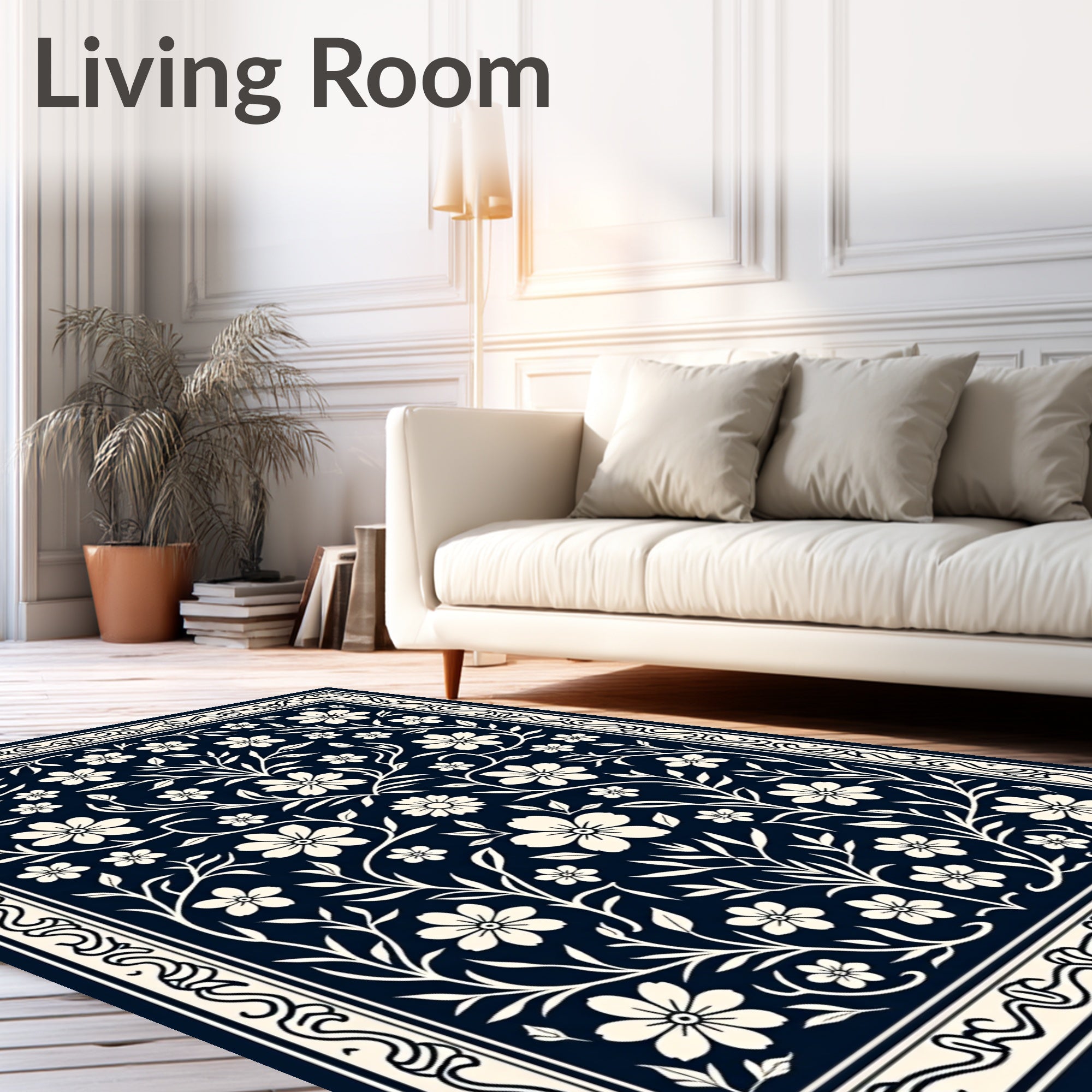 Classic Floral Vine Symmetry Rug