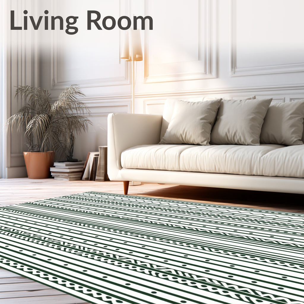 Striped Ethnic Pattern Design Rug