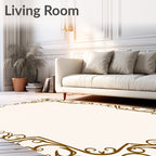 Ornate Flourish Border Design Rug