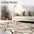 Art Deco Geometric Outline Design Rug